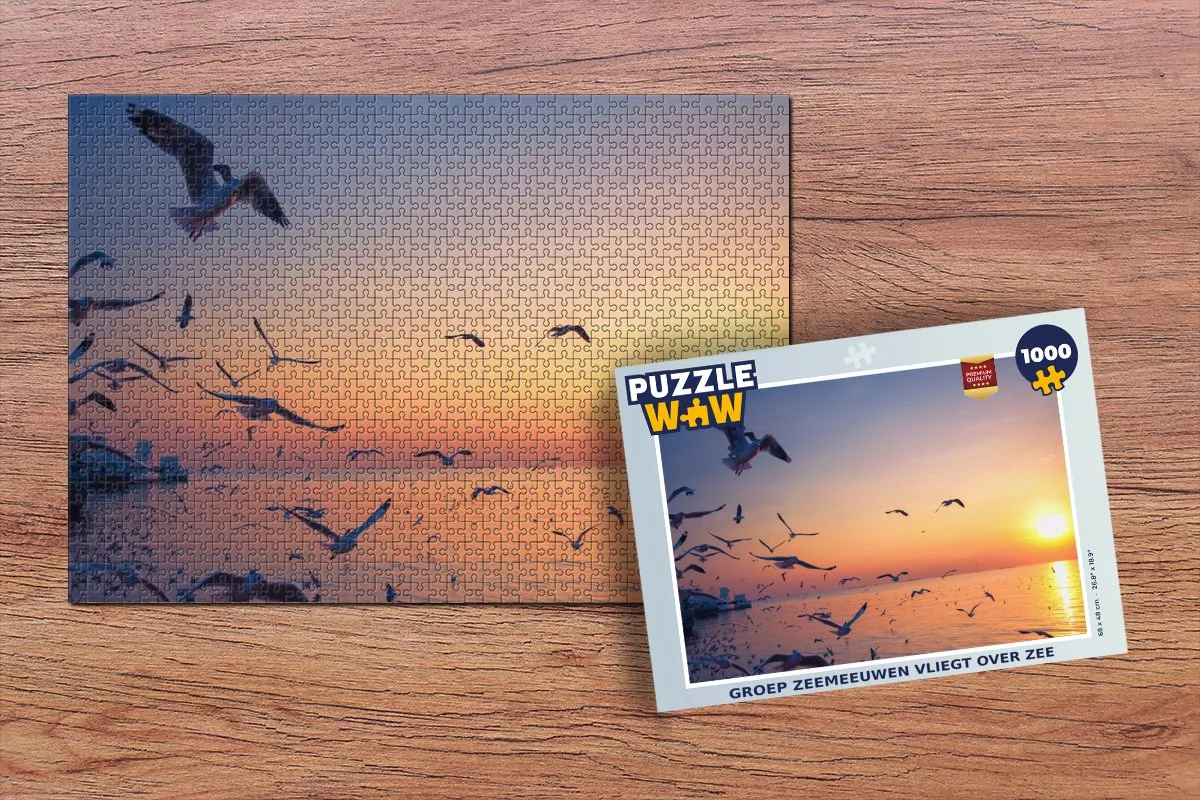 PuzzleWow Zee Zonsondergang Legpuzzel 1000 Stuks - Multicolor