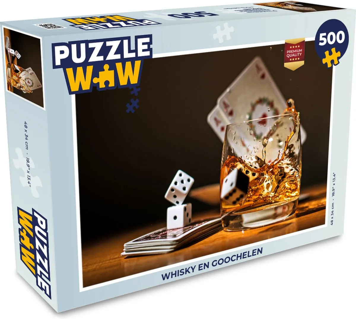 PuzzleWow Whisky en Goochelen Legpuzzel 500 Stuks