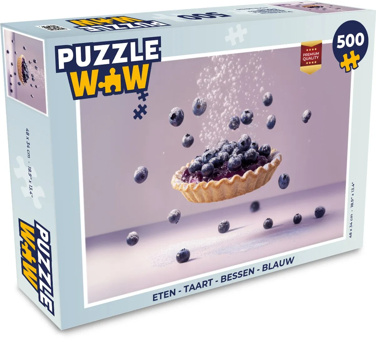 PuzzleWow Taart Bessen Legpuzzel 500 Stuks - Paars