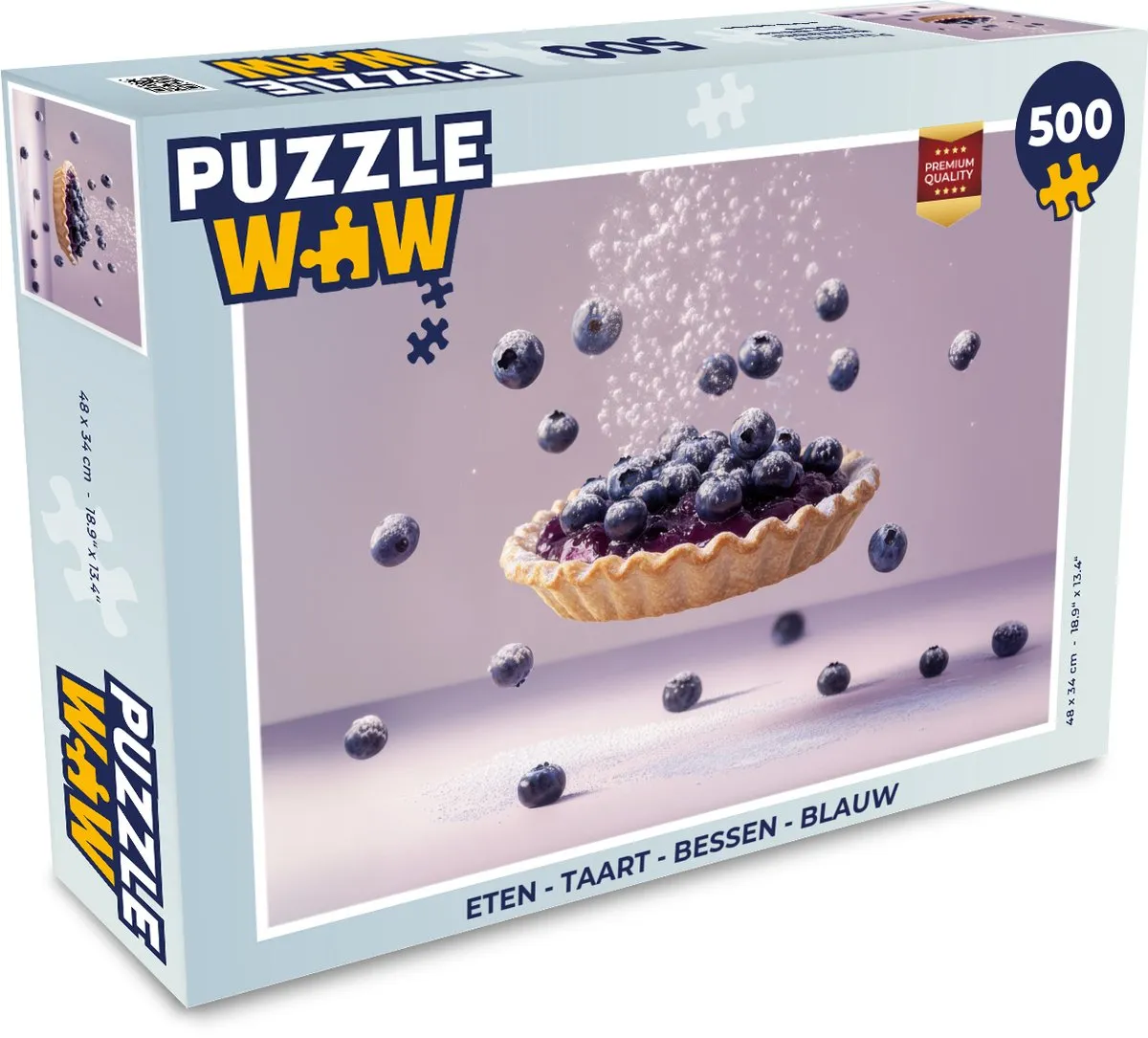 PuzzleWow Taart Bessen Legpuzzel 500 Stuks - Paars