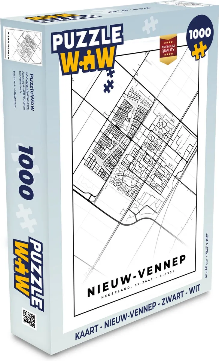 PuzzleWow Legpuzzel Nieuw-Vennep 1000 Stuks