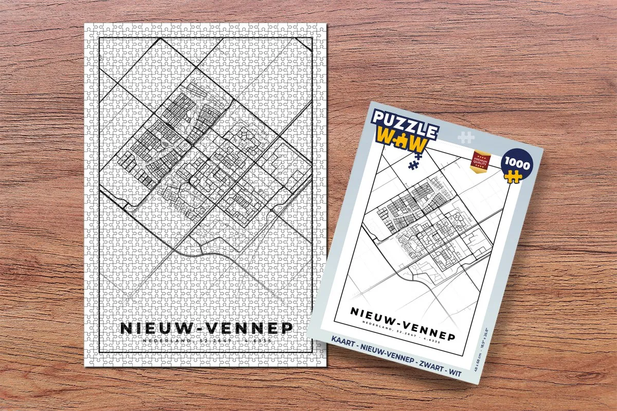 PuzzleWow Legpuzzel Nieuw-Vennep 1000 Stuks - Multicolor