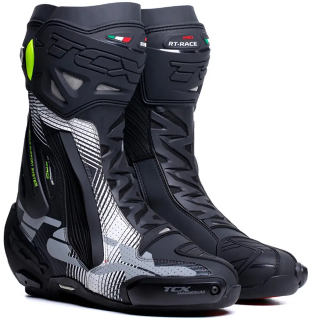 TCX RT-Race Pro Air Zwart Wit Grijs Motorschoenen