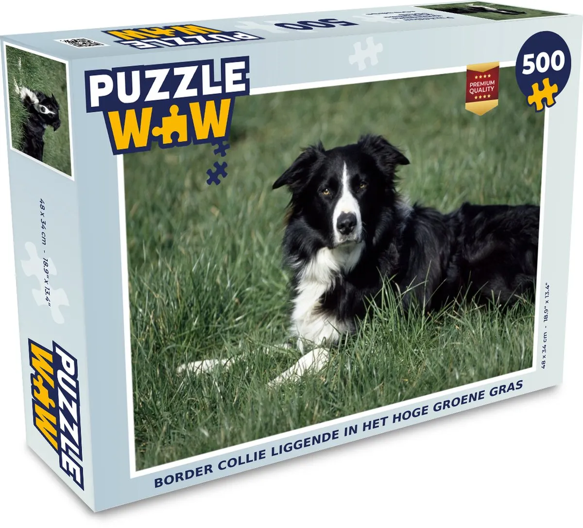 PuzzleWow Border Collie Legpuzzel 500 Stuks