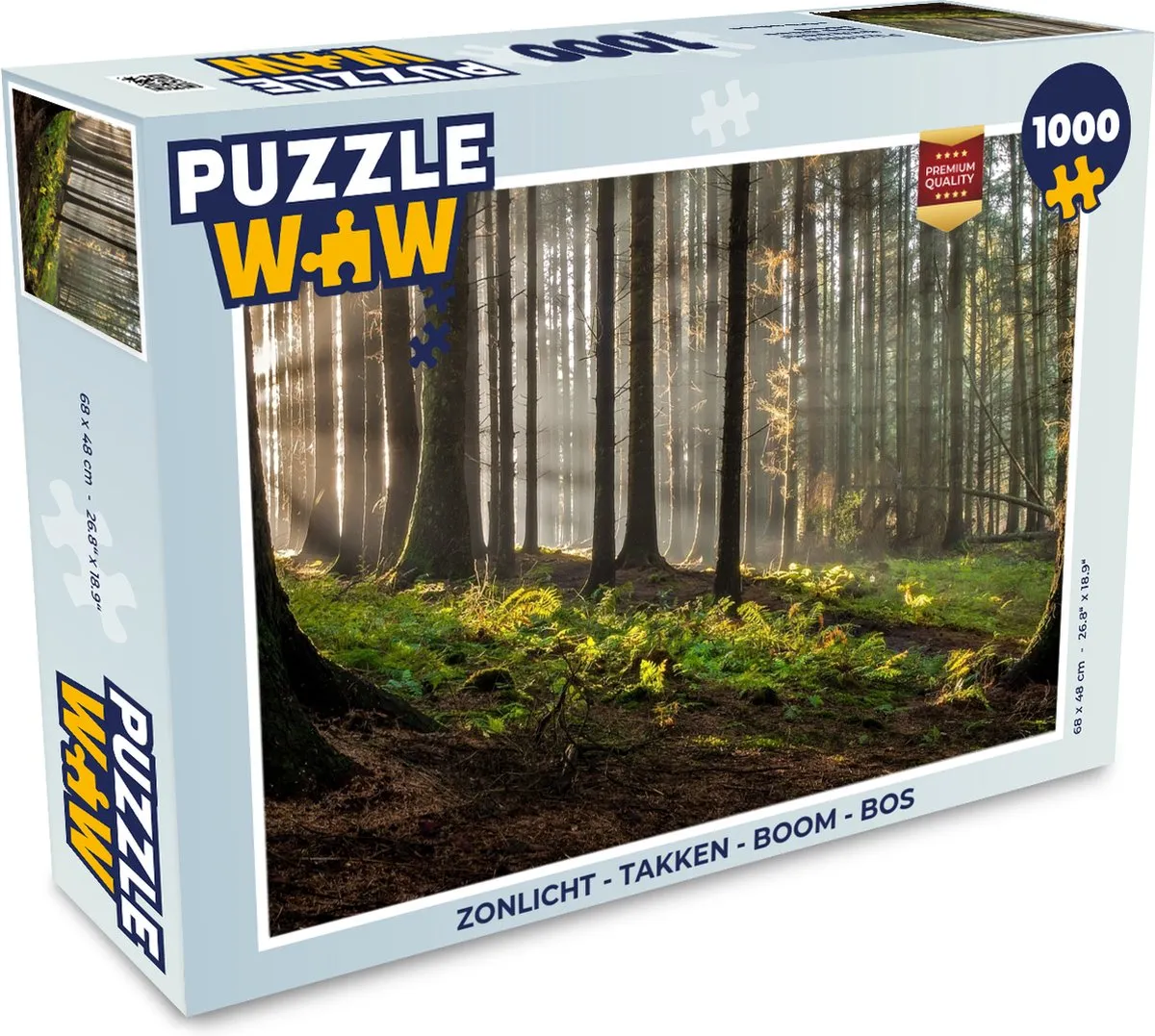 PuzzleWow Legpuzzel 1000 Stuks - Takken Bomen Bos Natuur - Multicolor