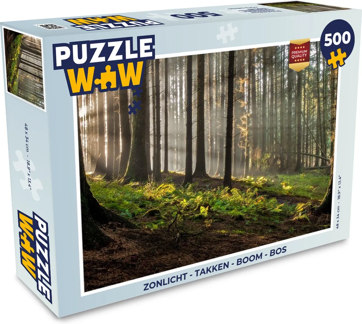 PuzzleWow Legpuzzel 1000 Stuks - Takken Bomen Bos Natuur - Multicolor
