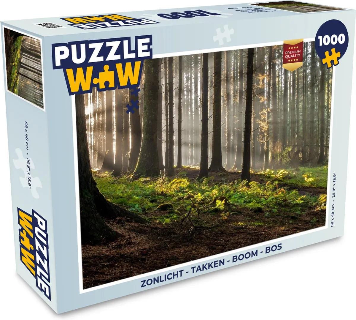 PuzzleWow Legpuzzel 1000 Stuks - Takken Bomen Bos Natuur - Multicolor