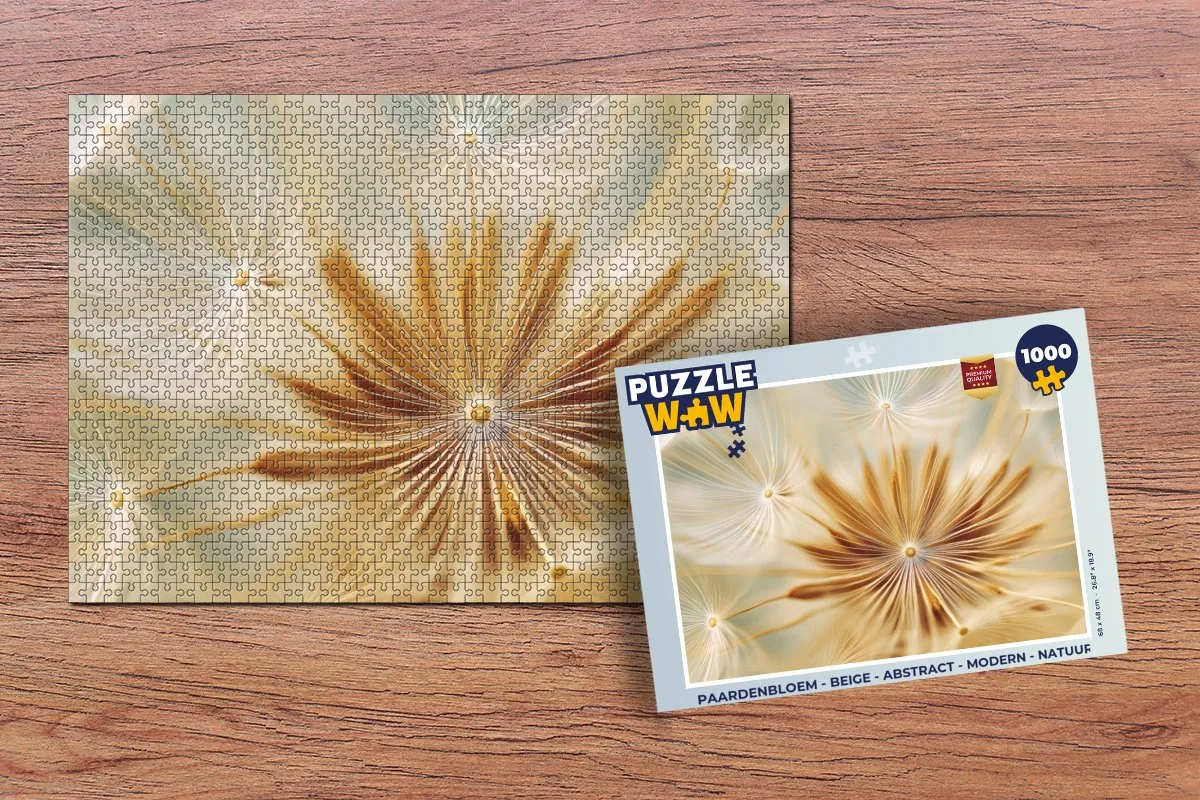 PuzzleWow Paardenbloem Abstract Legpuzzel 1000 Stuks