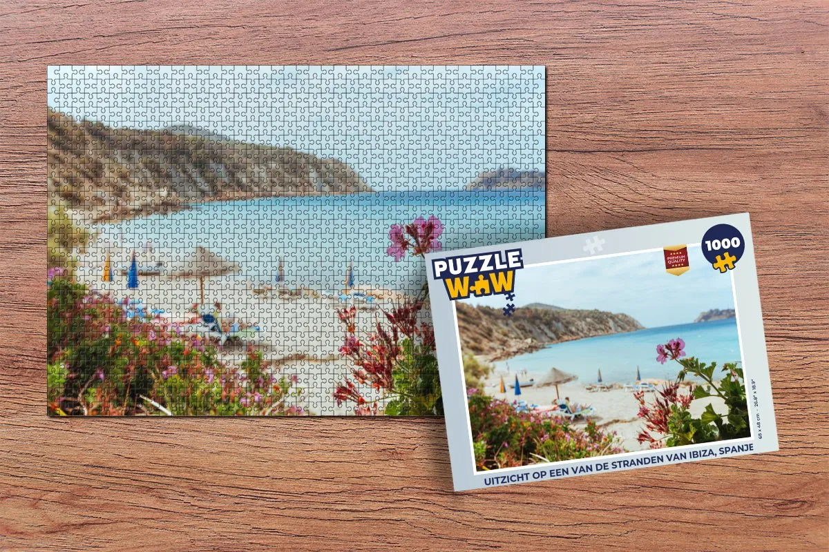 PuzzleWow Ibiza Strand Legpuzzel 1000 Stuks - Multicolor