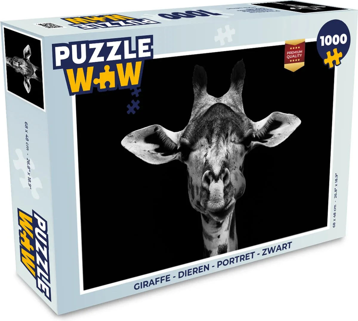 PuzzleWow Giraffe Legpuzzel 1000 Stuks - Multicolor