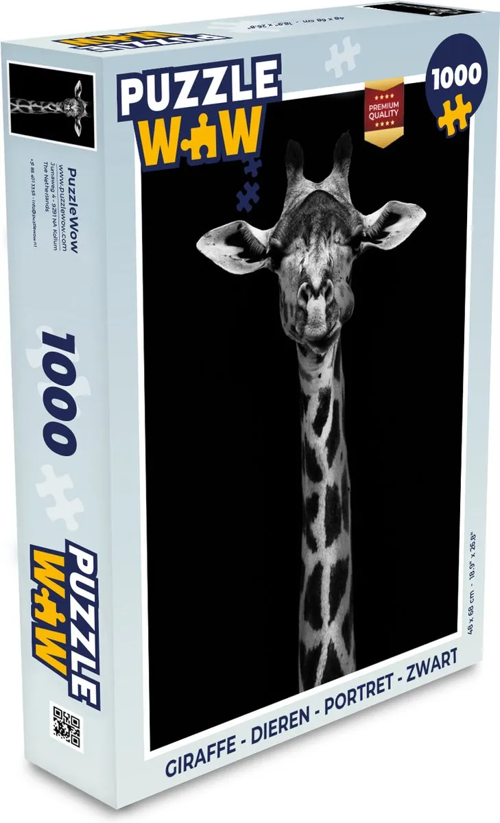 PuzzleWow Giraffe Legpuzzel 1000 Stuks