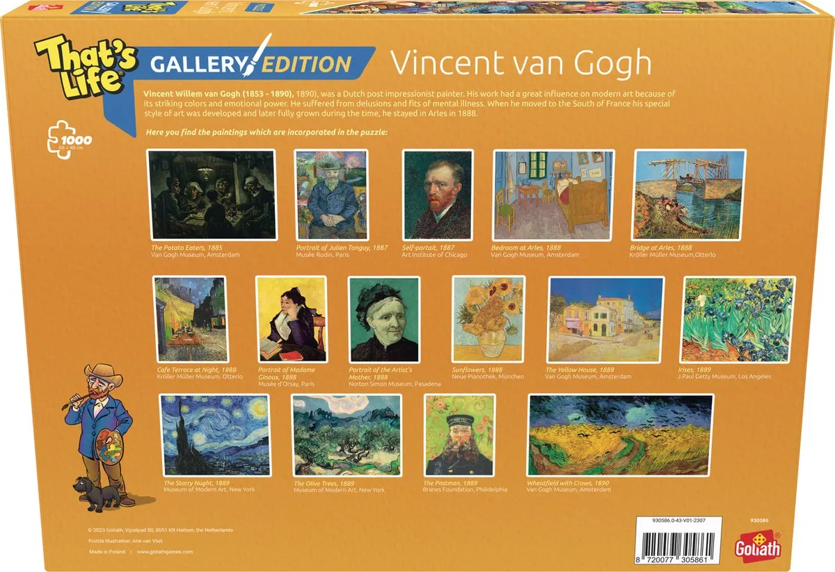 Goliath That's Life Vincent Van Gogh 2023 Legpuzzel 1000 Stuks - 68x48cm