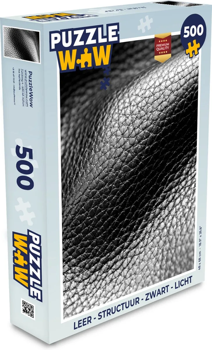 PuzzleWow Leer Structuur Puzzel 500 Stuks - Multicolor