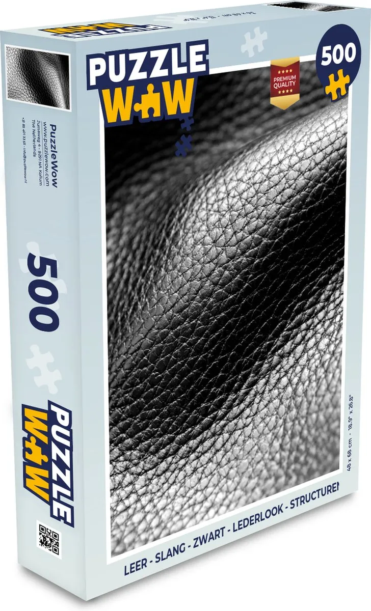 PuzzleWow Leer Structuur Puzzel 500 Stuks - Multicolor