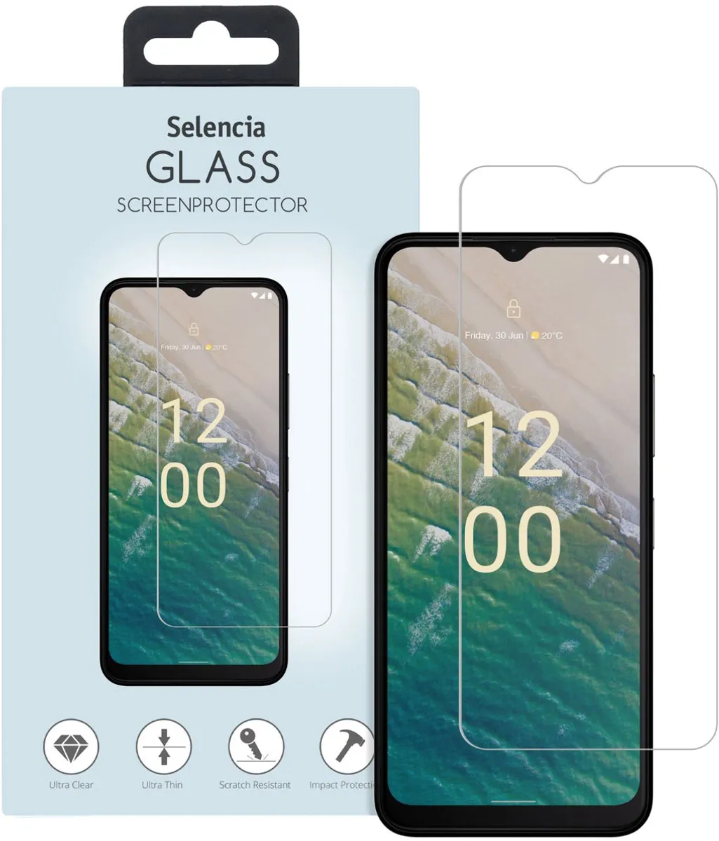 Selencia Screenprotector Nokia C32 - Gehard Glas