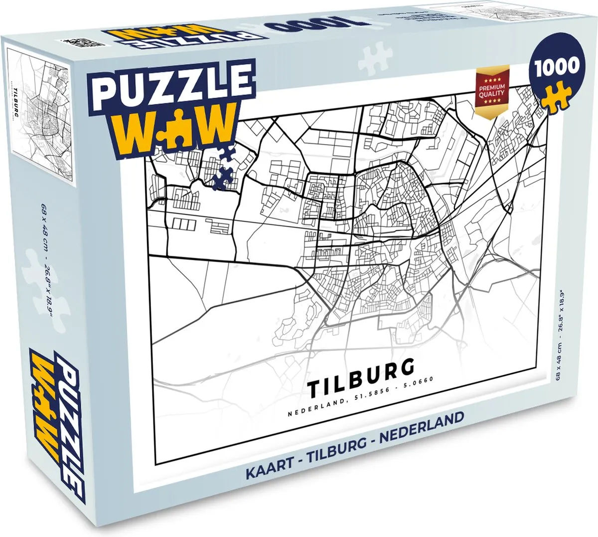 PuzzleWow Legpuzzel Tilburg Nederland 1000 Stuks