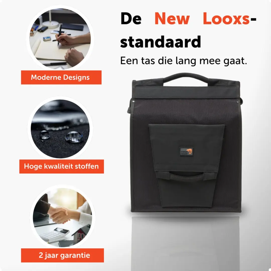 New Looxs Basic Daily Shopper Enkele Fietstas 24L - Zwart - afbeelding 5 van 6