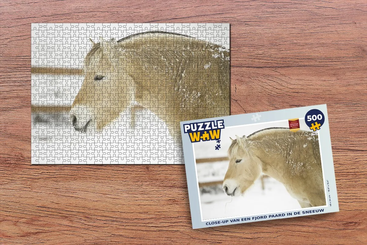 PuzzleWow Fjordpaard Legpuzzel 500 Stuks - Multicolor