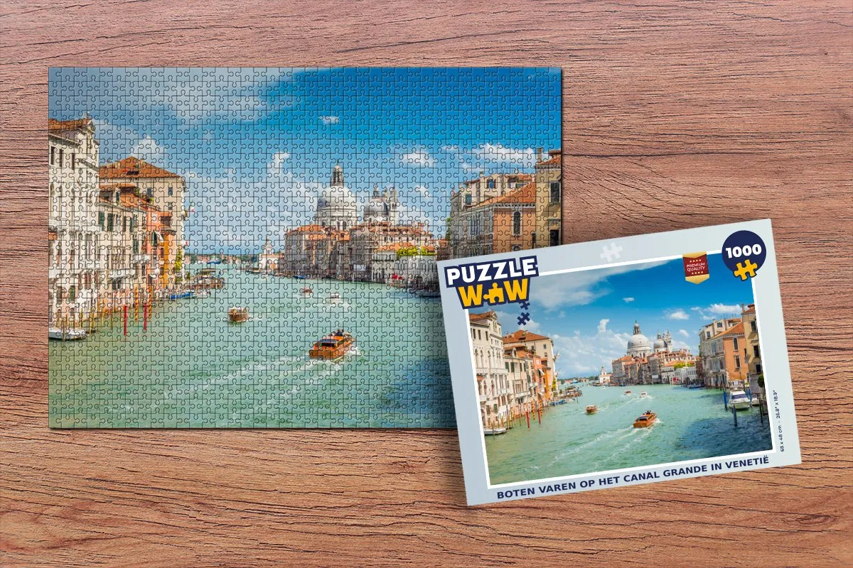 PuzzleWow Boot Italië Legpuzzel 1000 Stuks - Multicolor