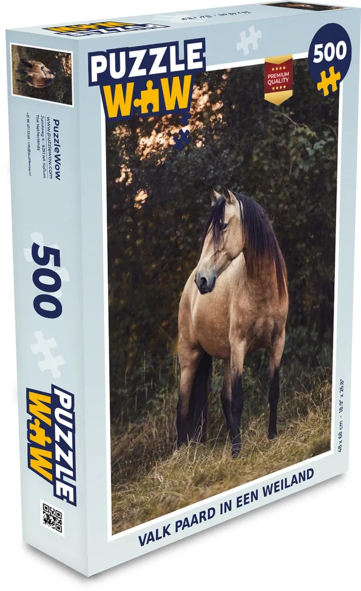 PuzzleWow Paard Legpuzzel 500 Stuks - Multicolor