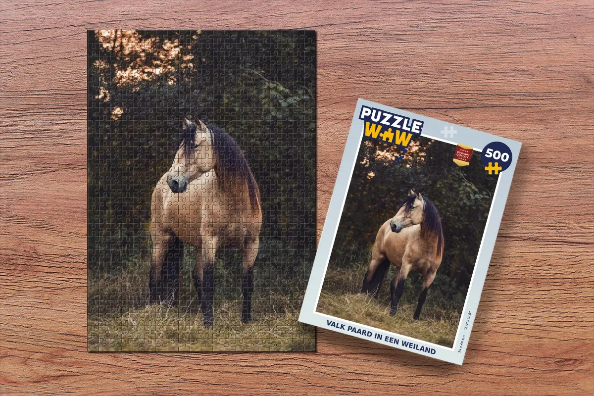 PuzzleWow Paard Legpuzzel 500 Stuks - Multicolor