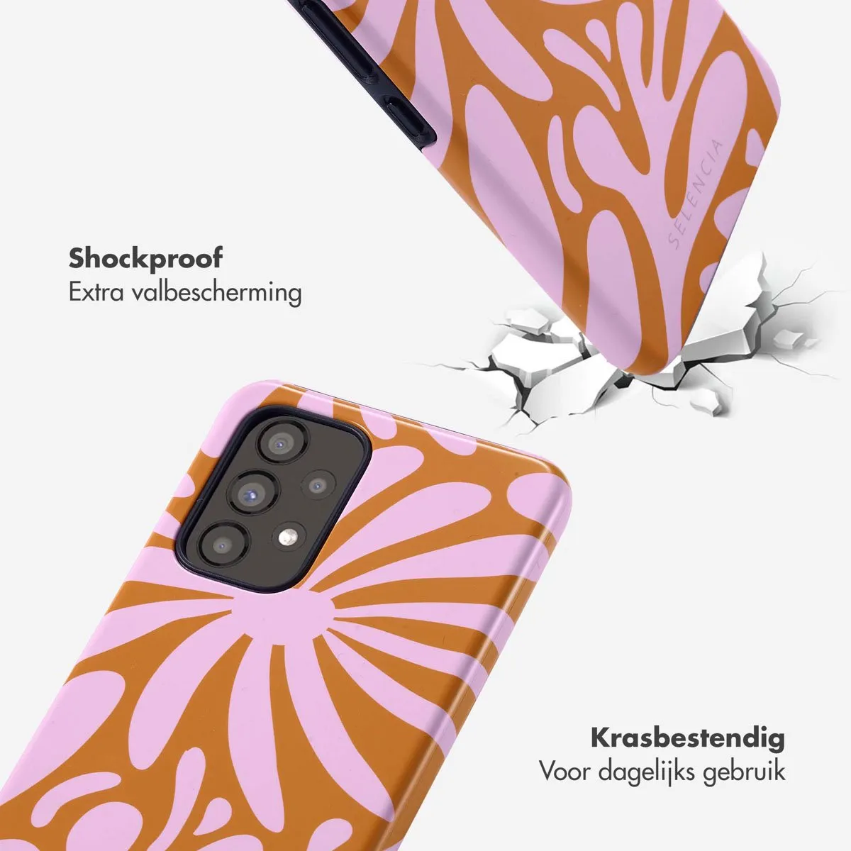 Selencia Hoesje Samsung Galaxy A53 Modern Bloom Pink