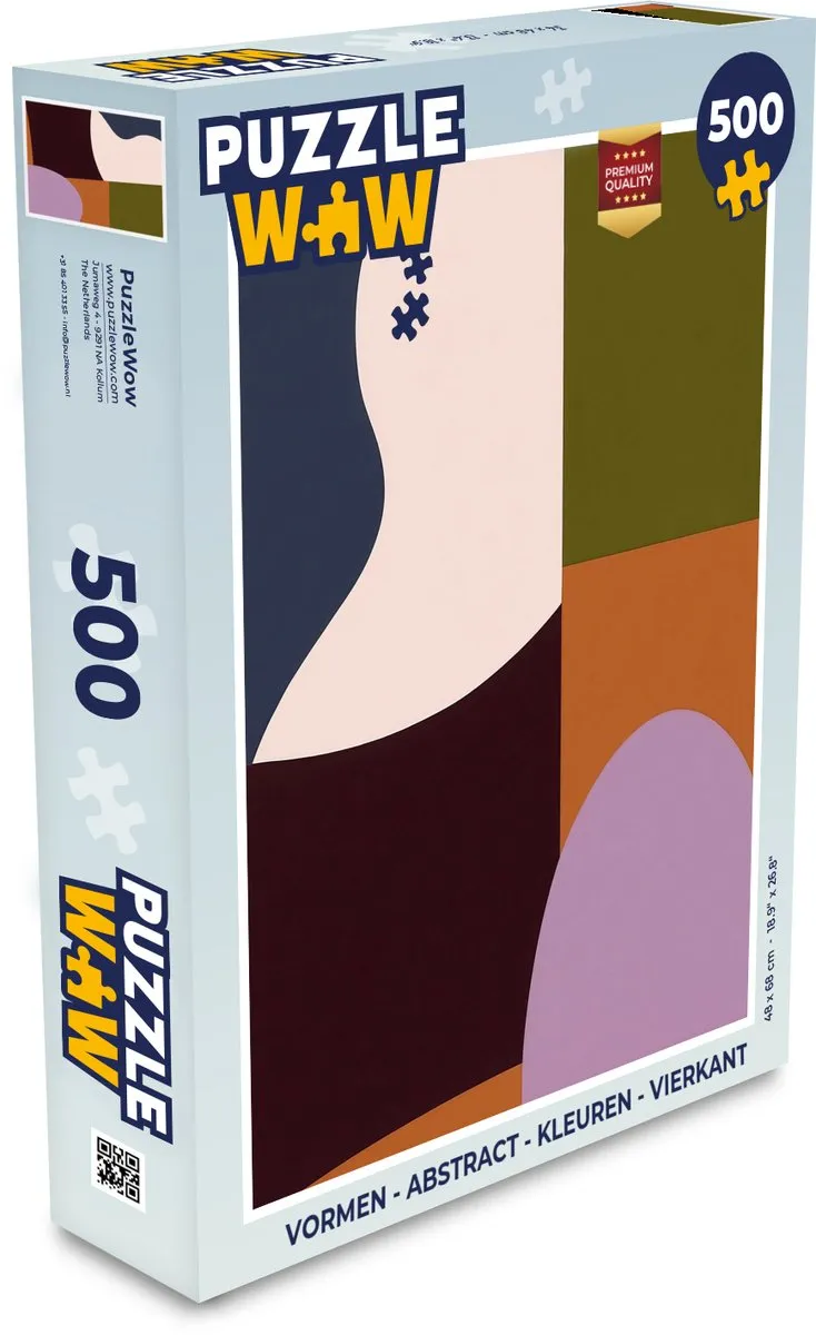 PuzzleWow Abstract Vormen Legpuzzel 500 Stuks
