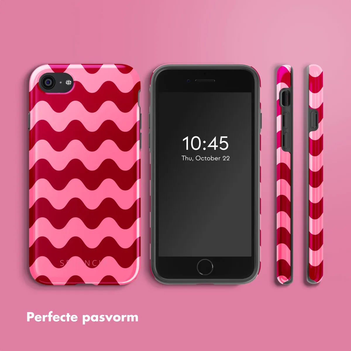 Selencia Hoesje iPhone SE/8/7/6s/6 - Wave Vibes Lipstick - afbeelding 6 van 6