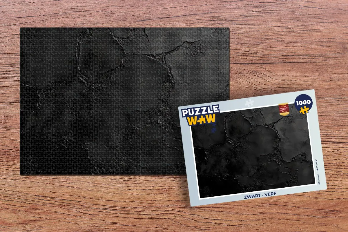 PuzzleWow Legpuzzel 1000 Stuks - Zwart
