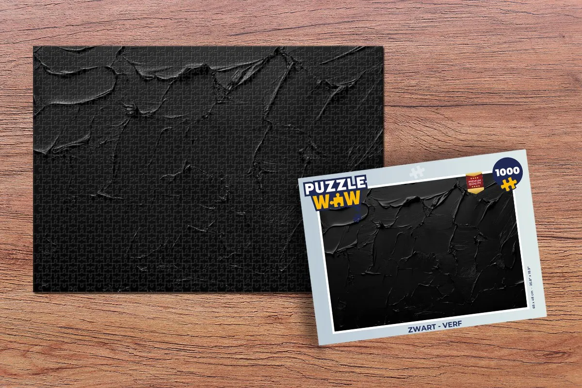 PuzzleWow Legpuzzel 1000 Stuks - Zwart