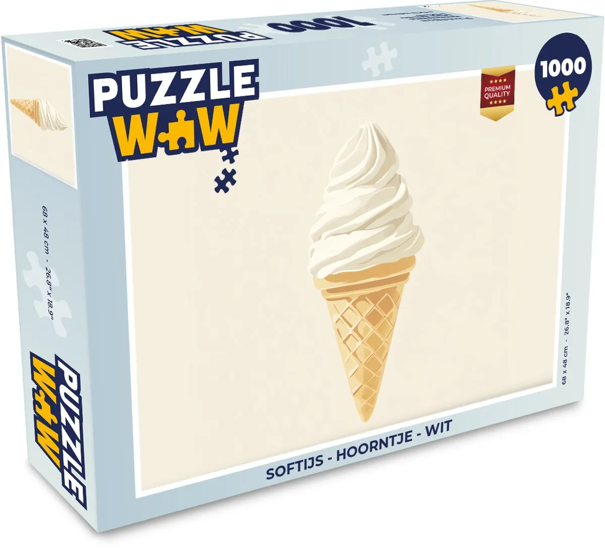 PuzzleWow Softijs Hoorntje Legpuzzel 1000 Stuks