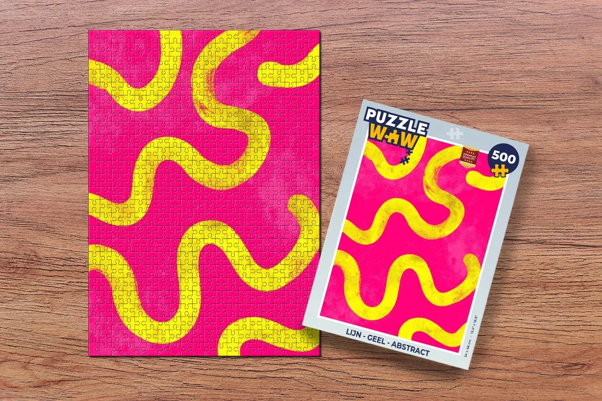PuzzleWow Abstract Legpuzzel 500 Stuks - Geel - MPN 8721406852018