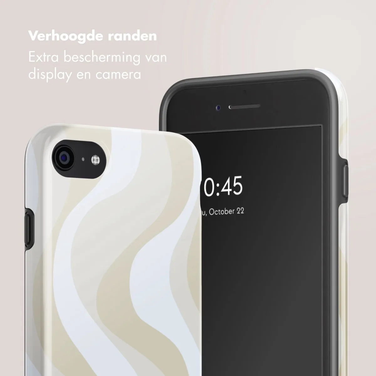 Selencia Hoesje iPhone SE/8/7/6s/6 - Desert Waves Beige