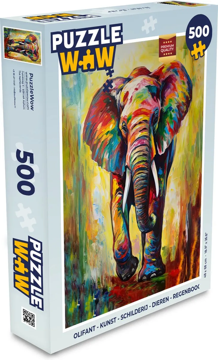 PuzzleWow Olifant Legpuzzel 500 Stuks