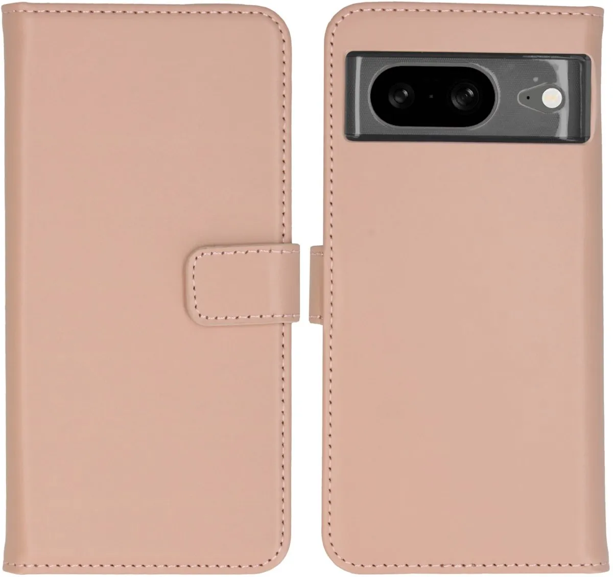 Selencia Bookcase Hoesje Google Pixel 8 - 3 Pasjes - Lichtroze