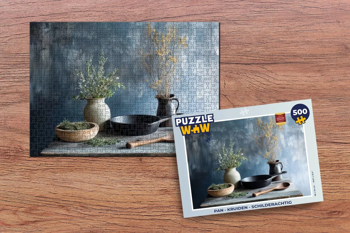 PuzzleWow Kruiden Legpuzzel 500 Stuks - Multicolor