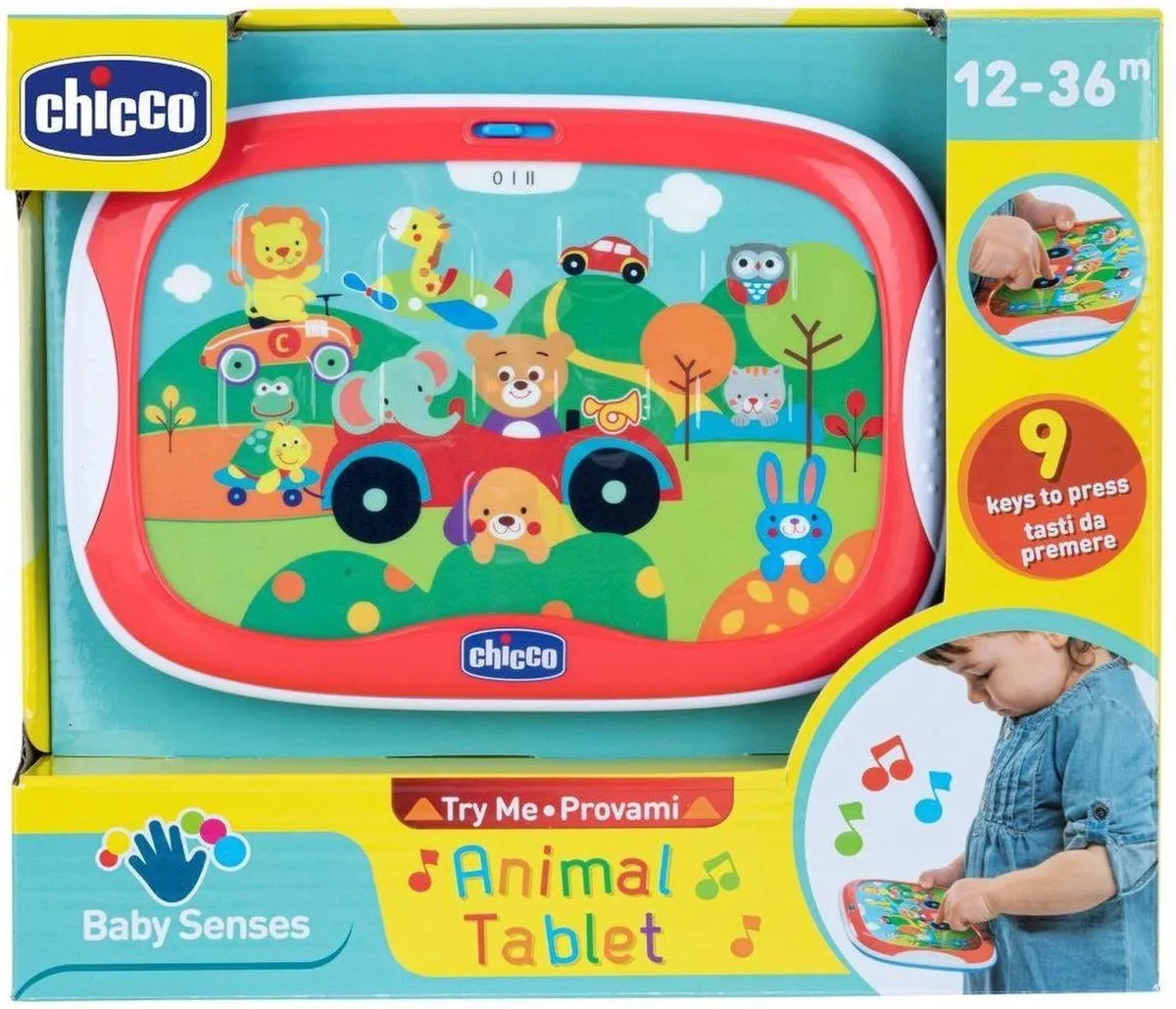 Chicco Dieren Tablet - 2x AAA - Multicolor