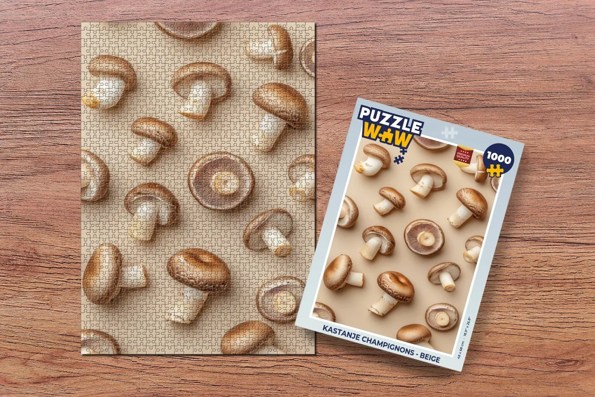 PuzzleWow Legpuzzel 1000 Stuks - Kastanje/Beige