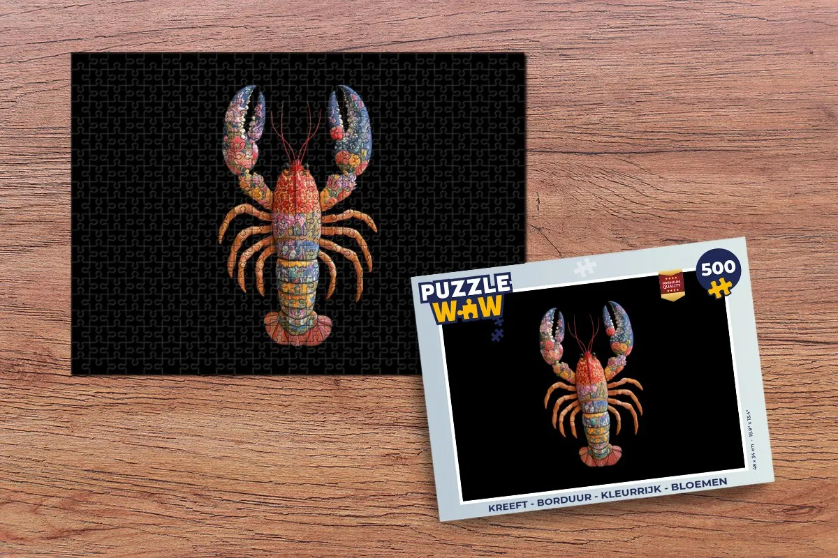 PuzzleWow Kreeft Borduur Legpuzzel 500 Stuks - MPN 8721169396453