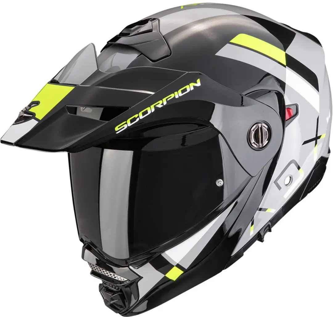 Scorpion ADX-2 Galane Grijs-Zwart-Neon Geel Adventure Helm