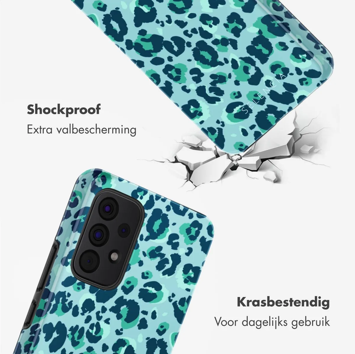 Selencia Hoesje Samsung Galaxy A53 Wild Spots Light Blue