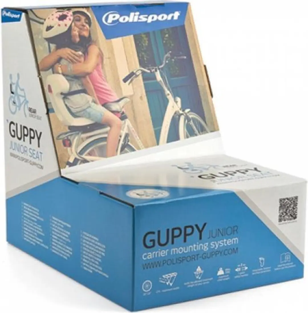 Polisport Guppy Junior CFS Fietsstoeltje - Wit/Grijs - afbeelding 5 van 6