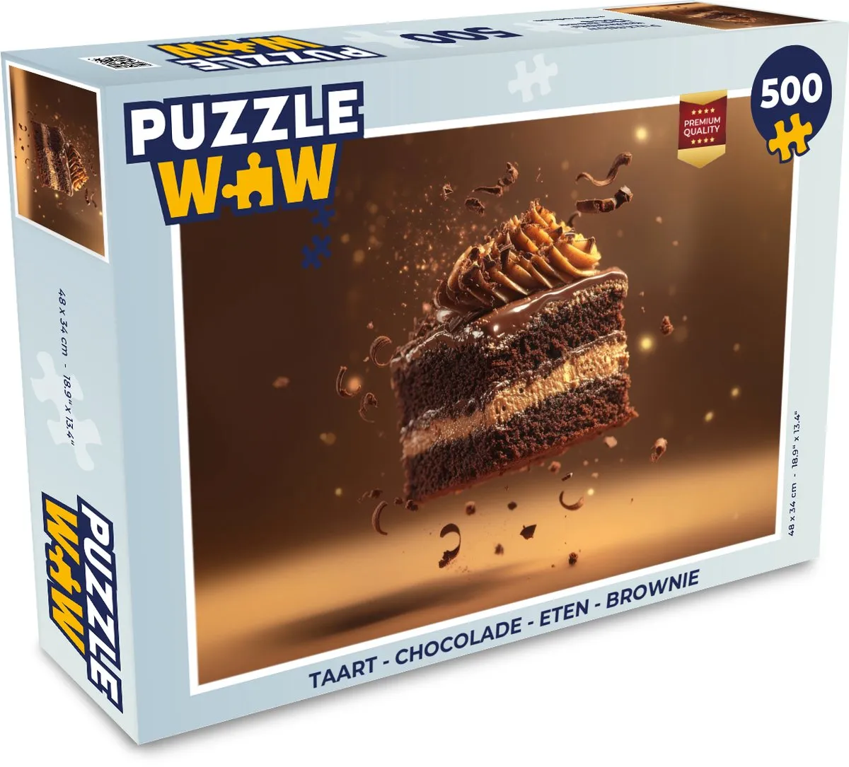 PuzzleWow Taart Chocolade Legpuzzel 500 Stuks