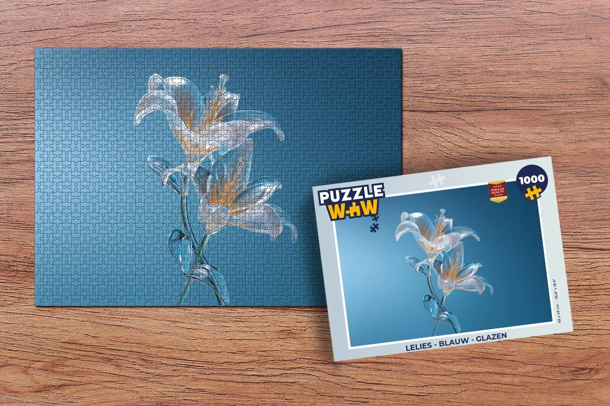 PuzzleWow Lelies Glazen Legpuzzel 1000 Stuks - MPN 8721375315071
