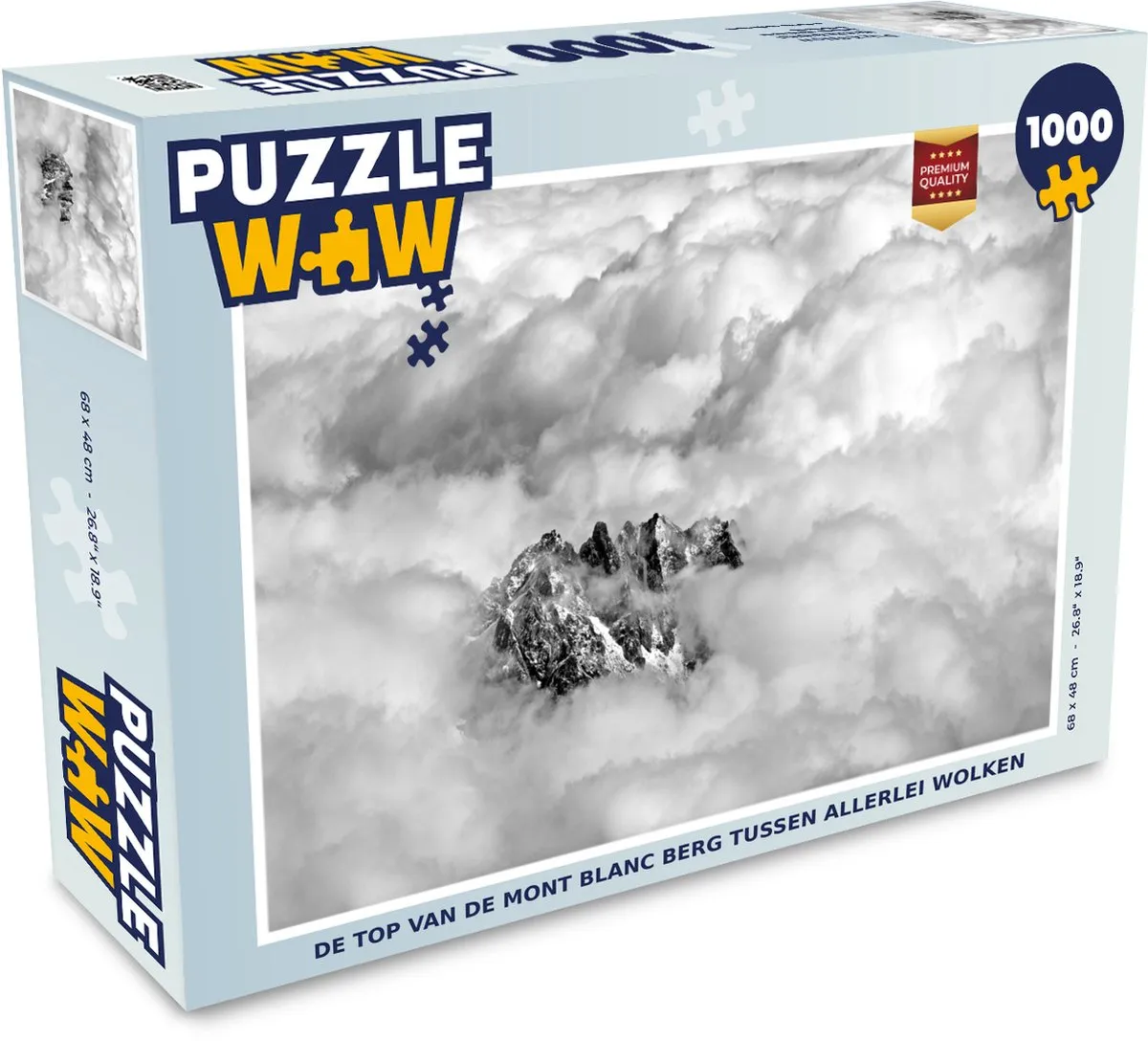 PuzzleWow Legpuzzel Mont Blanc 1000 Stuks