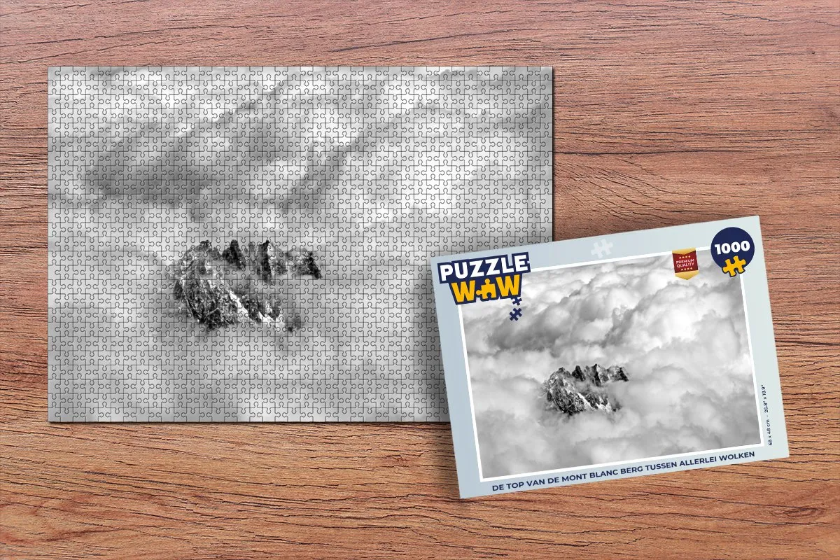 PuzzleWow Legpuzzel Mont Blanc 1000 Stuks - Multicolor