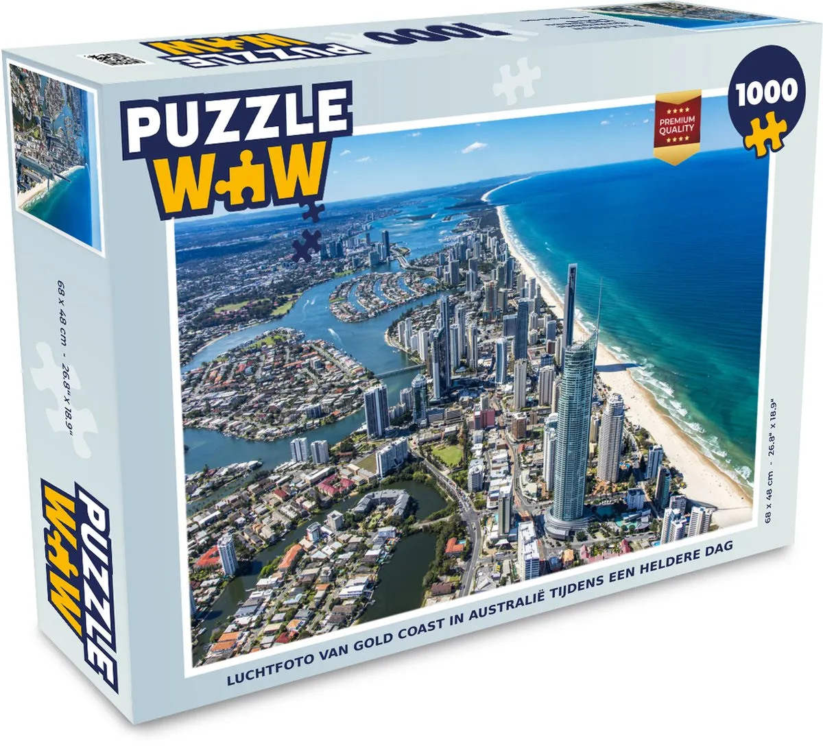 PuzzleWow Gold Coast Luchtfoto Legpuzzel 1000 Stuks