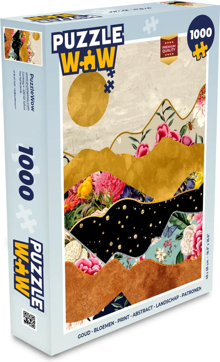 PuzzleWow Bloemen Abstract Landschap Legpuzzel 1000 Stuks