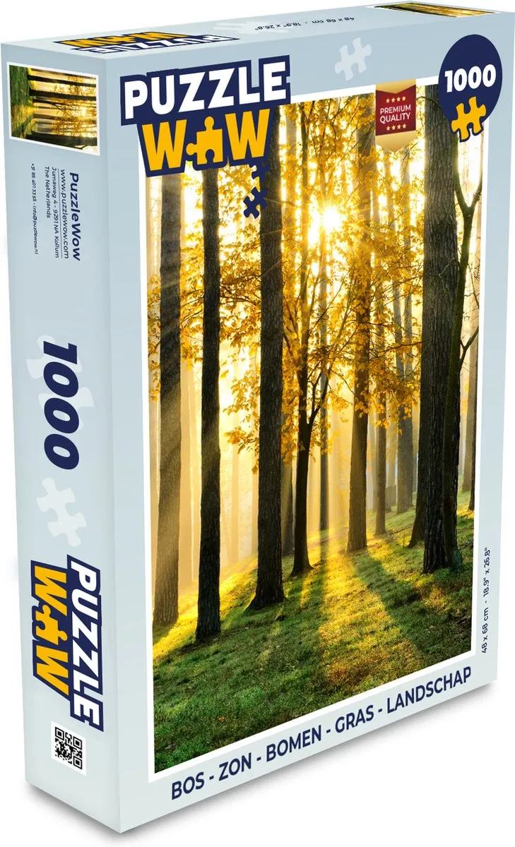 PuzzleWow Legpuzzel Landschap 1000 Stuks - Multicolor
