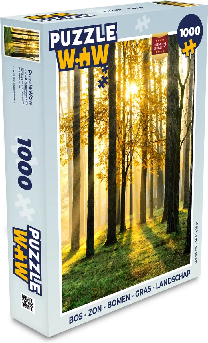 PuzzleWow Legpuzzel Landschap 1000 Stuks - Multicolor